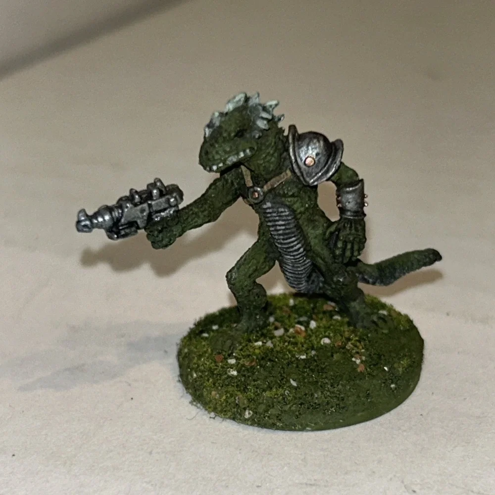 Ral Partha Warhammer Metal Painted Miniature Troglodyte Barbarian‎ Space Lizard